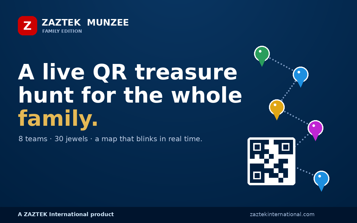 ZAZTEK Munzee — live QR treasure hunt
